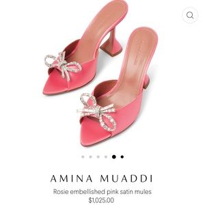 Amina Muaddi

Pink satin Rosie mules